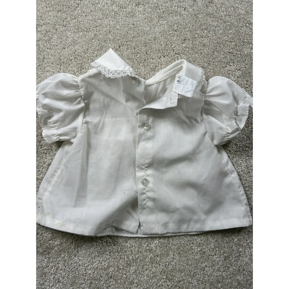 Vintage Mayfair Baby Outfit White‎ Lace Top Bloomer Set Puff Sleeve Infant Girls
